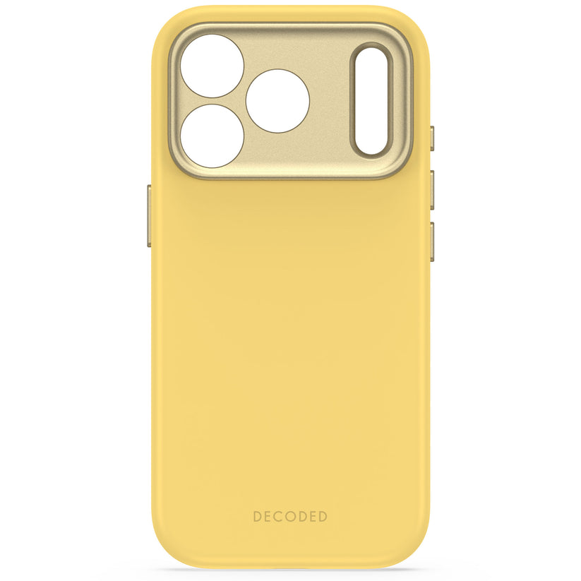 Decoded AntiMicrobial Silicone Backcover - silikonowa obudowa ochronna do iPhone 18 Pro Max kompatybilna z MagSafe żółta