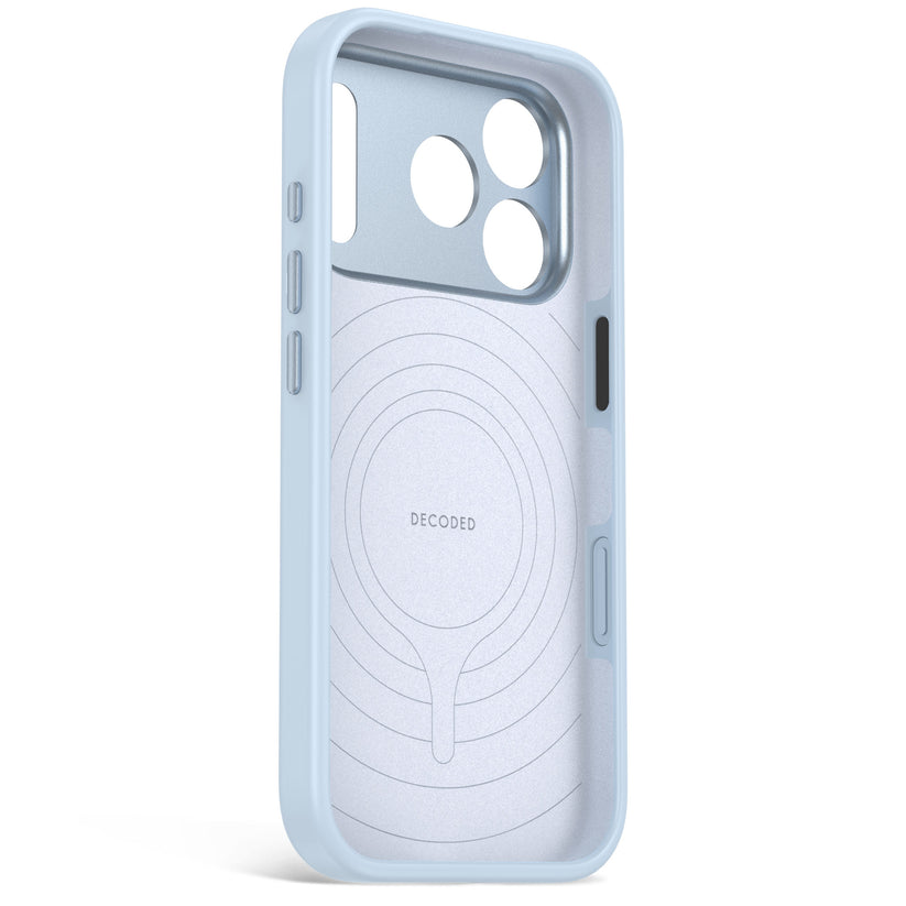 Decoded AntiMicrobial Silicone Backcover - silikonowa obudowa ochronna do iPhone 18 Pro Max kompatybilna z MagSafe jasnoniebieska