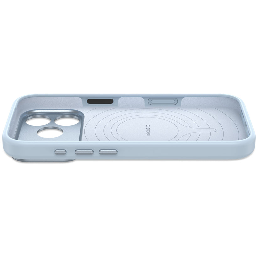 Decoded AntiMicrobial Silicone Backcover - silikonowa obudowa ochronna do iPhone 18 Pro Max kompatybilna z MagSafe jasnoniebieska