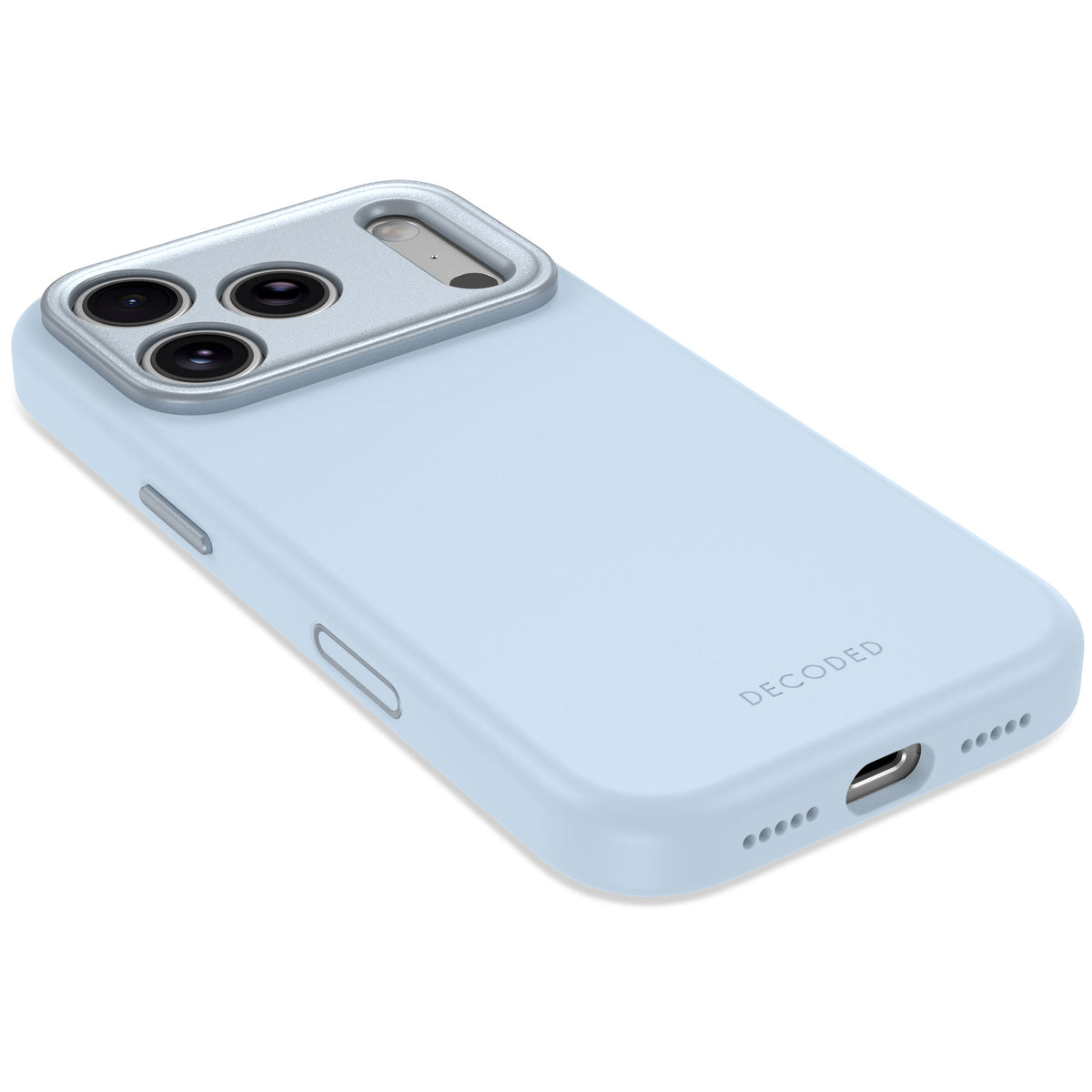 Decoded AntiMicrobial Silicone Backcover - silikonowa obudowa ochronna do iPhone 18 Pro kompatybilna z MagSafe jasnoniebieska
