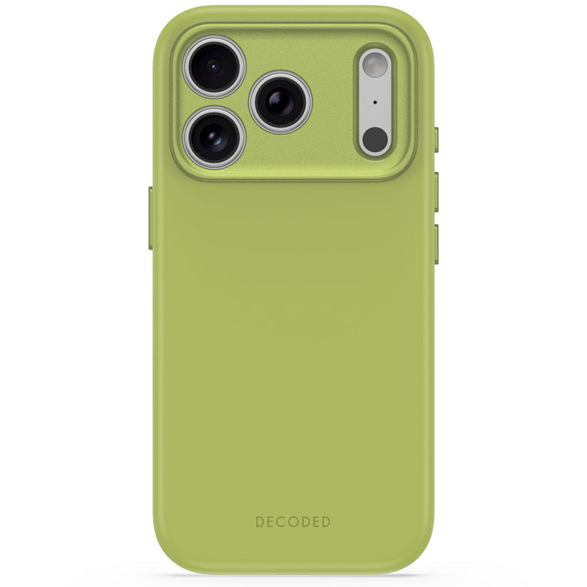 Decoded AntiMicrobial Silicone Backcover - silikonowa obudowa ochronna do iPhone 18 Pro kompatybilna z MagSafe zielona