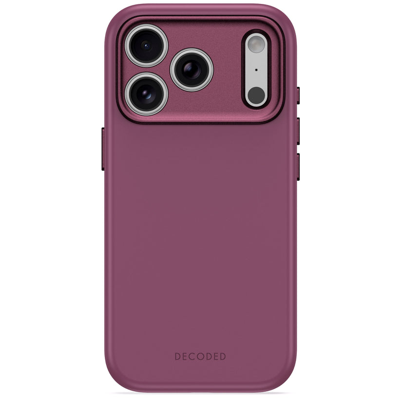 Decoded AntiMicrobial Silicone Backcover - silikonowa obudowa ochronna do iPhone 18 Pro kompatybilna z MagSafe śliwkowa