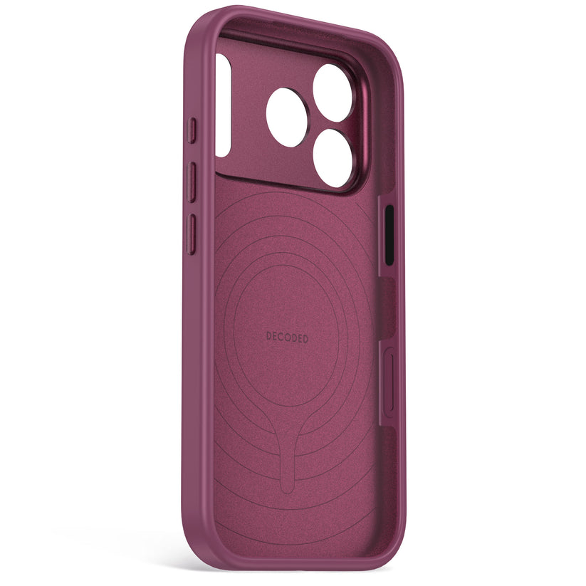 Decoded AntiMicrobial Silicone Backcover - silikonowa obudowa ochronna do iPhone 18 Pro kompatybilna z MagSafe śliwkowa