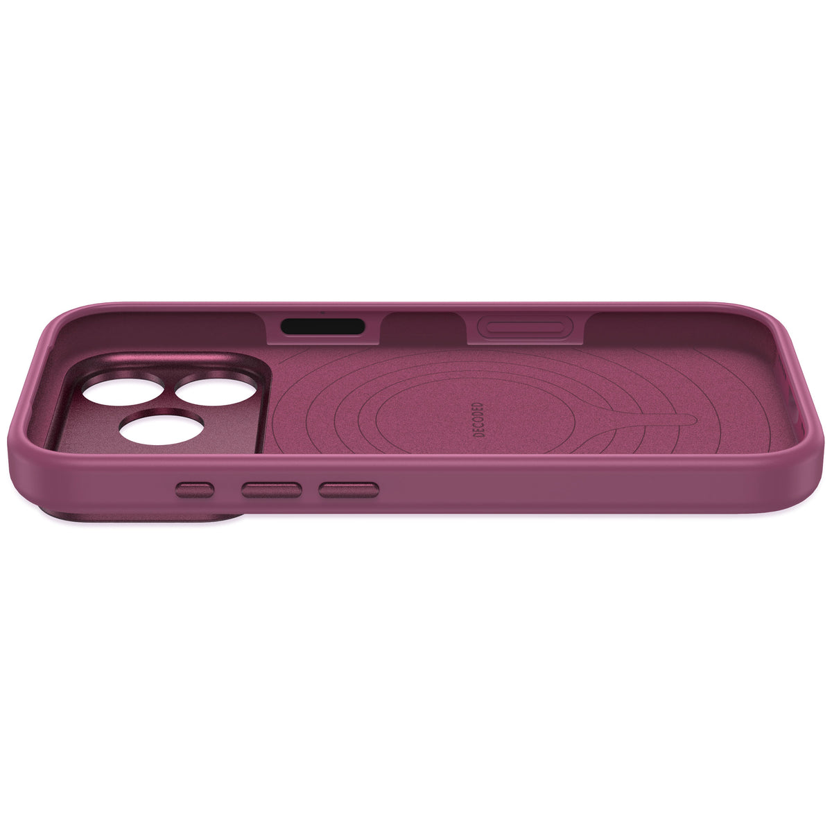 Decoded AntiMicrobial Silicone Backcover - silikonowa obudowa ochronna do iPhone 18 Pro kompatybilna z MagSafe śliwkowa