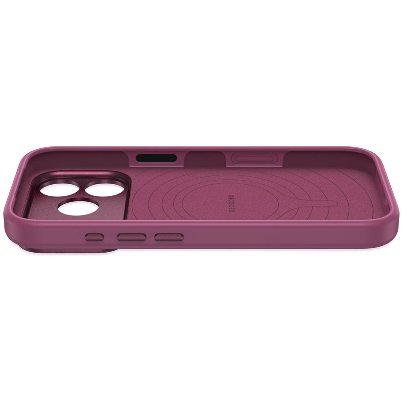 Decoded AntiMicrobial Silicone Backcover - silikonowa obudowa ochronna do iPhone 18 Pro kompatybilna z MagSafe śliwkowa