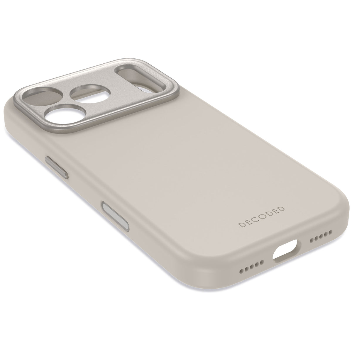 Decoded AntiMicrobial Silicone Backcover - silikonowa obudowa ochronna do iPhone 18 Pro kompatybilna z MagSafe szara