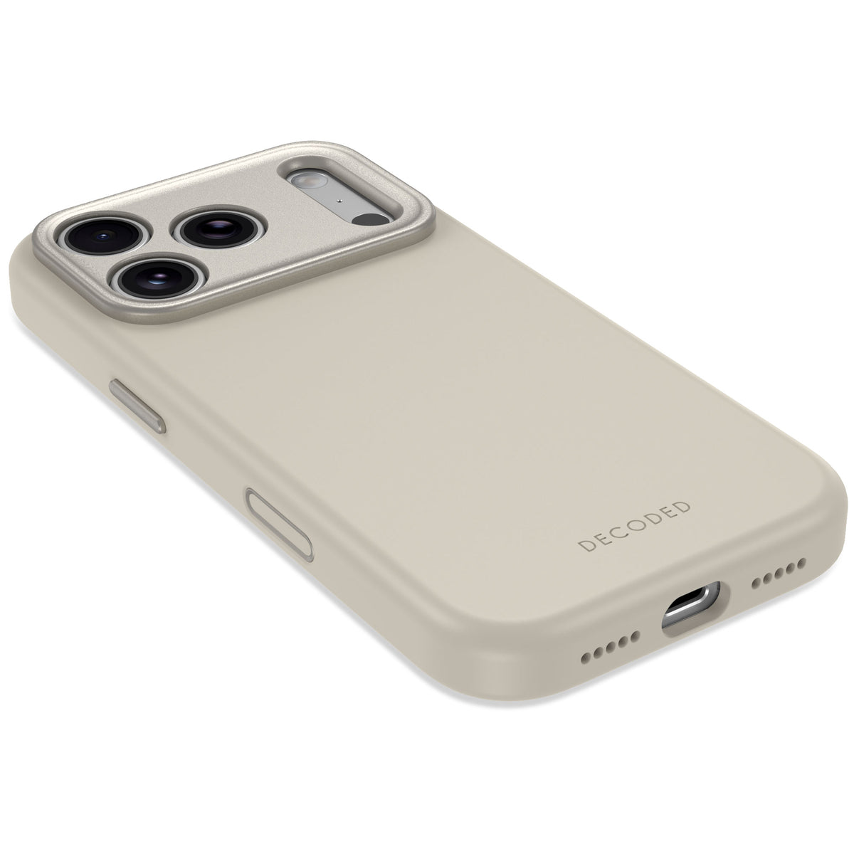 Decoded AntiMicrobial Silicone Backcover - silikonowa obudowa ochronna do iPhone 18 Pro kompatybilna z MagSafe szara