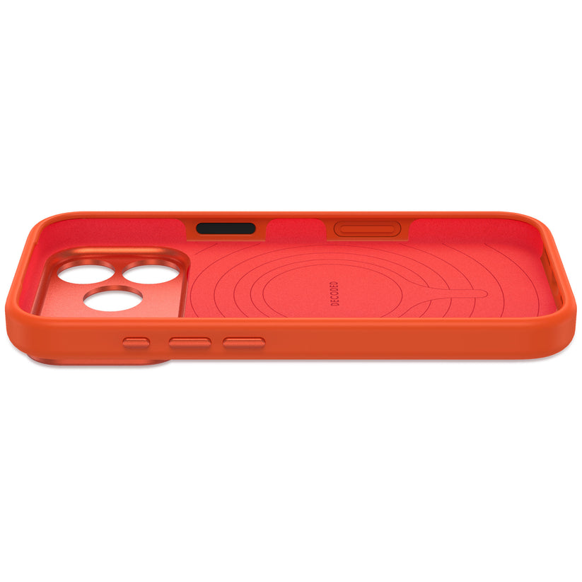 Decoded AntiMicrobial Silicone Backcover - silikonowa obudowa ochronna do iPhone 18 Pro Max kompatybilna z MagSafe pomarańczowa