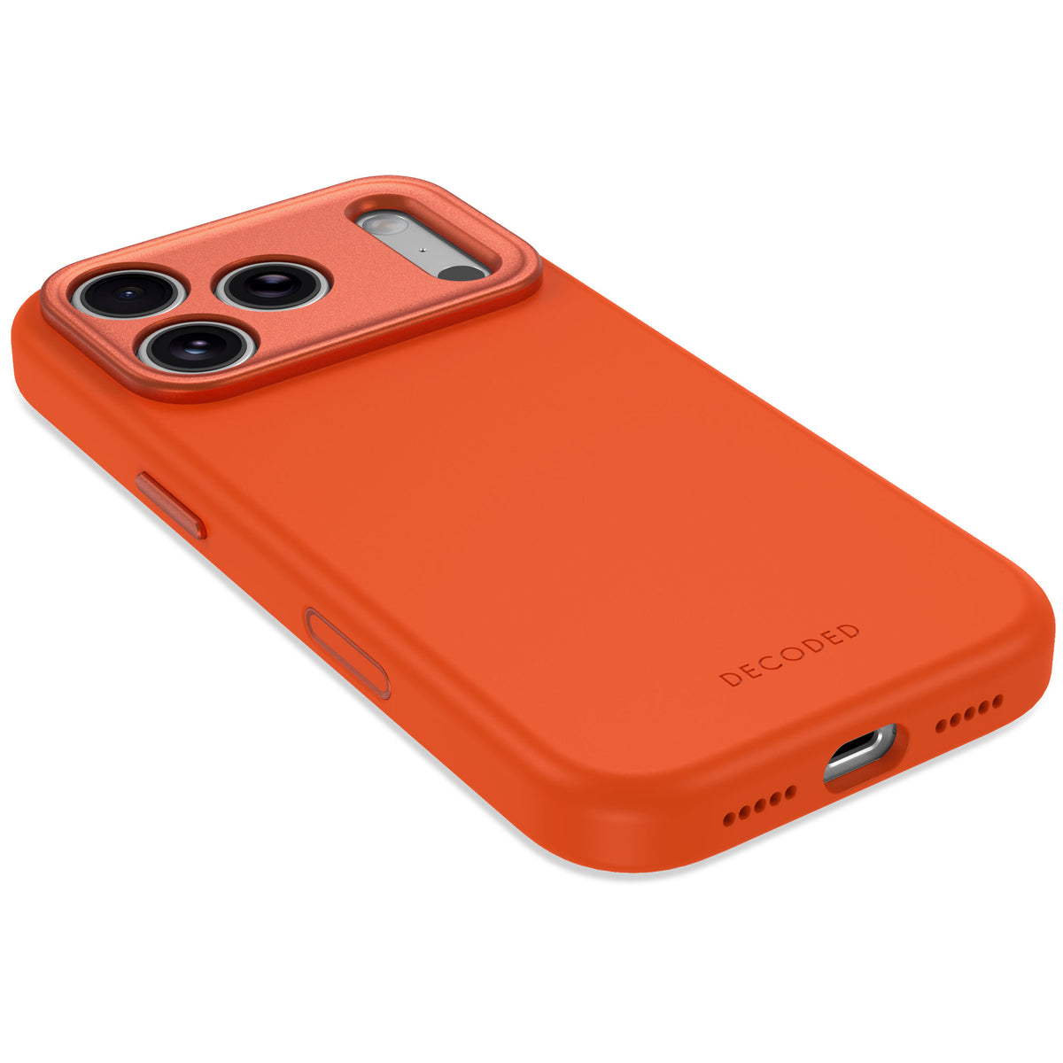 Decoded AntiMicrobial Silicone Backcover - silikonowa obudowa ochronna do iPhone 18 Pro Max kompatybilna z MagSafe pomarańczowa