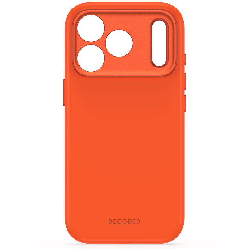 Decoded AntiMicrobial Silicone Backcover - silikonowa obudowa ochronna do iPhone 18 Pro kompatybilna z MagSafe pomarańczowa