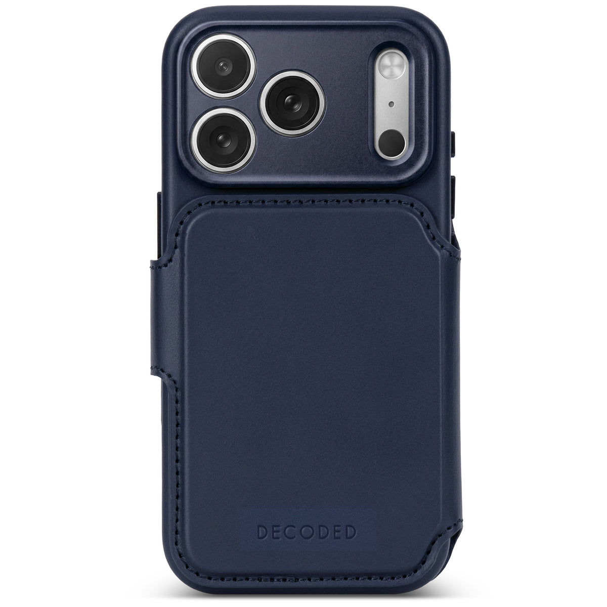 Decoded Leather Detachable Wallet - skórzana obudowa ochronna do iPhone 18 Pro kompatybilna z MagSafe granatowa