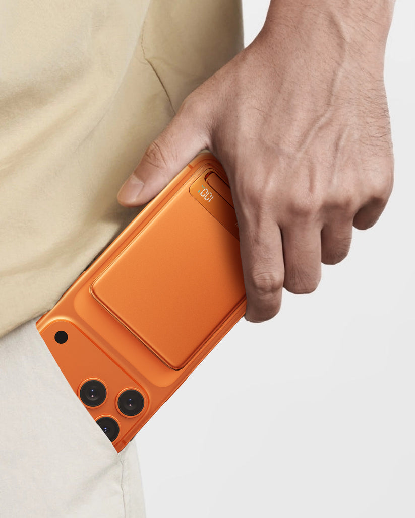 INIU Powerbank MagPro Slim - magnetyczny powerbank bezprzewodowy Qi 2.2 10 000mAh pomarańczowy
