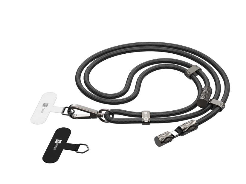 ER POWER Snake Lanyard - smycz do telefonu z kablem USB-C USB-C 240W 1,5m czarna