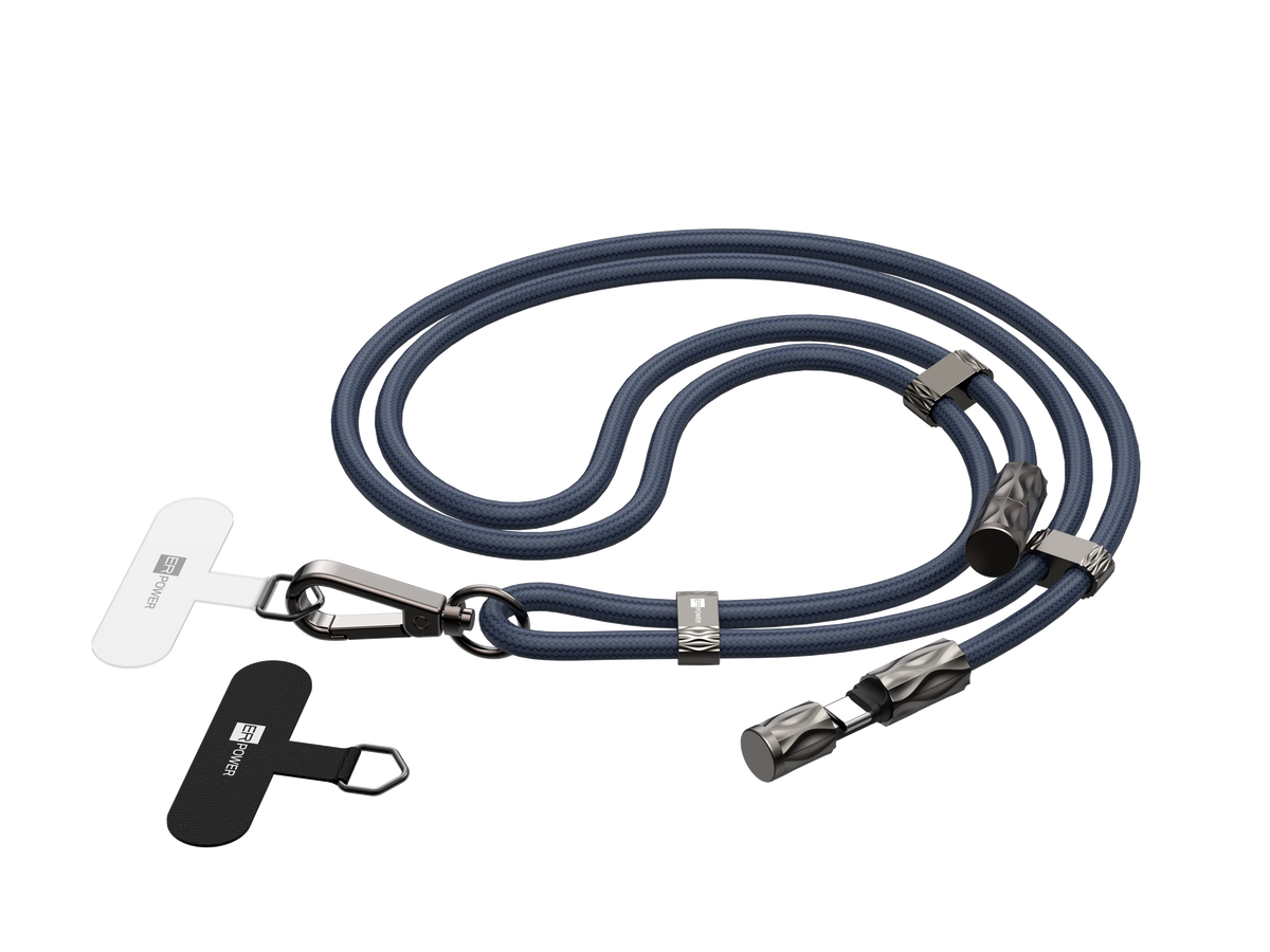 ER POWER Snake Lanyard - smycz do telefonu z kablem USB-C USB-C 240W 1,5m granatowa