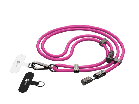 ER POWER Snake Lanyard - smycz do telefonu z kablem USB-C USB-C 240W 1,5m różowa