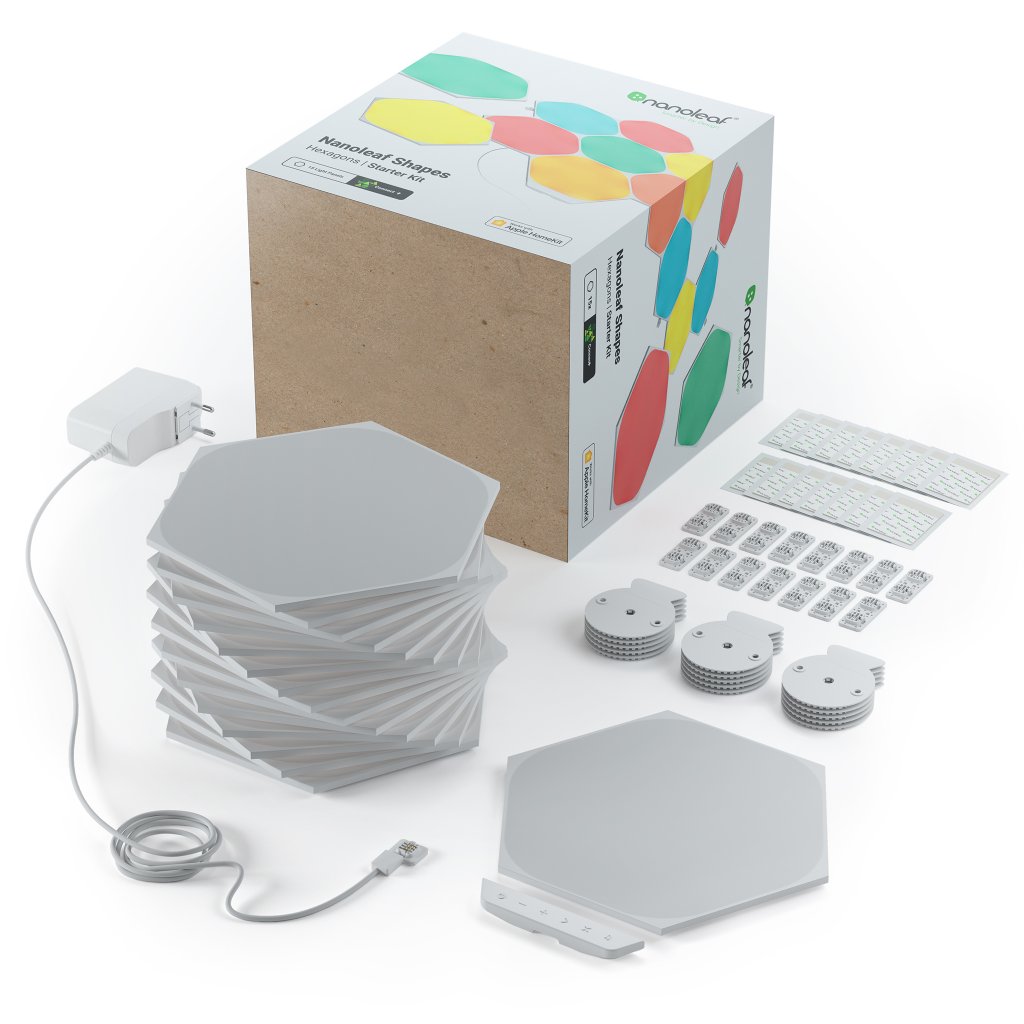 Zestaw 15 paneli świetlnych Nanoleaf Hexagons Starter Kit - panele świetlne (15 paneli, 1 kontroler)