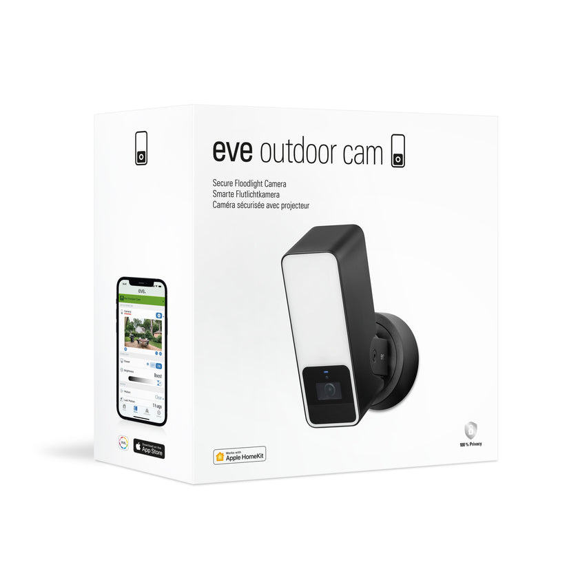 Eve Outdoor Cam - zewnętrzna kamera monitorująca z czujnikiem ruchu czarna
