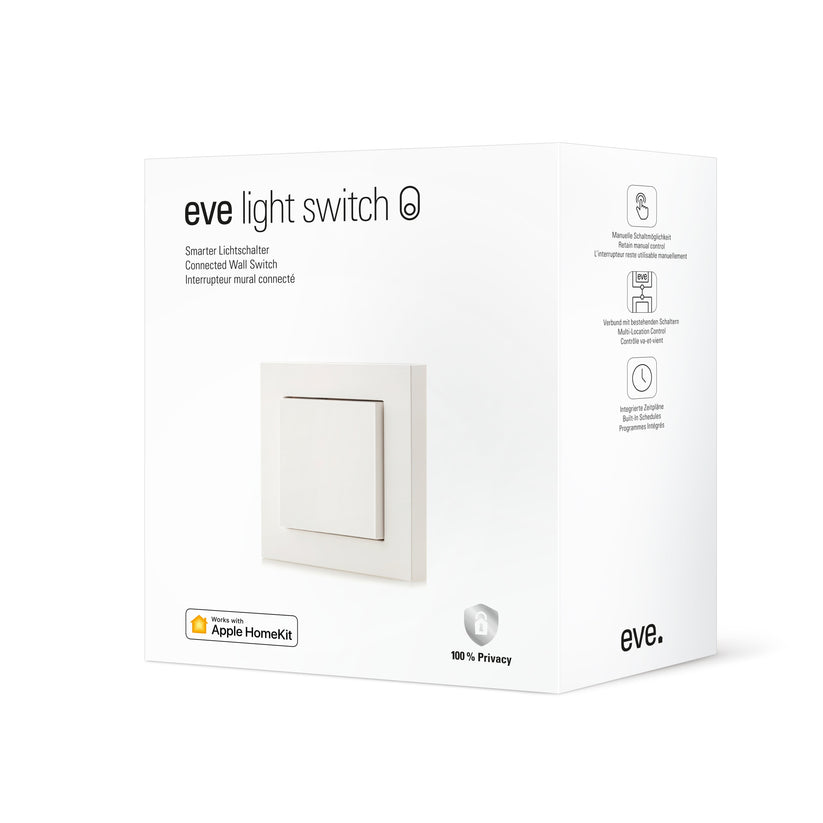 Eve Light Switch - inteligentny włącznik ścienny (technologia Thread)