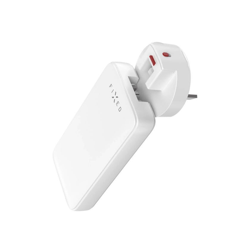 FIXED Slim GaN Travel Charger - ładowarka GaN USB-A USB-C 65W biała