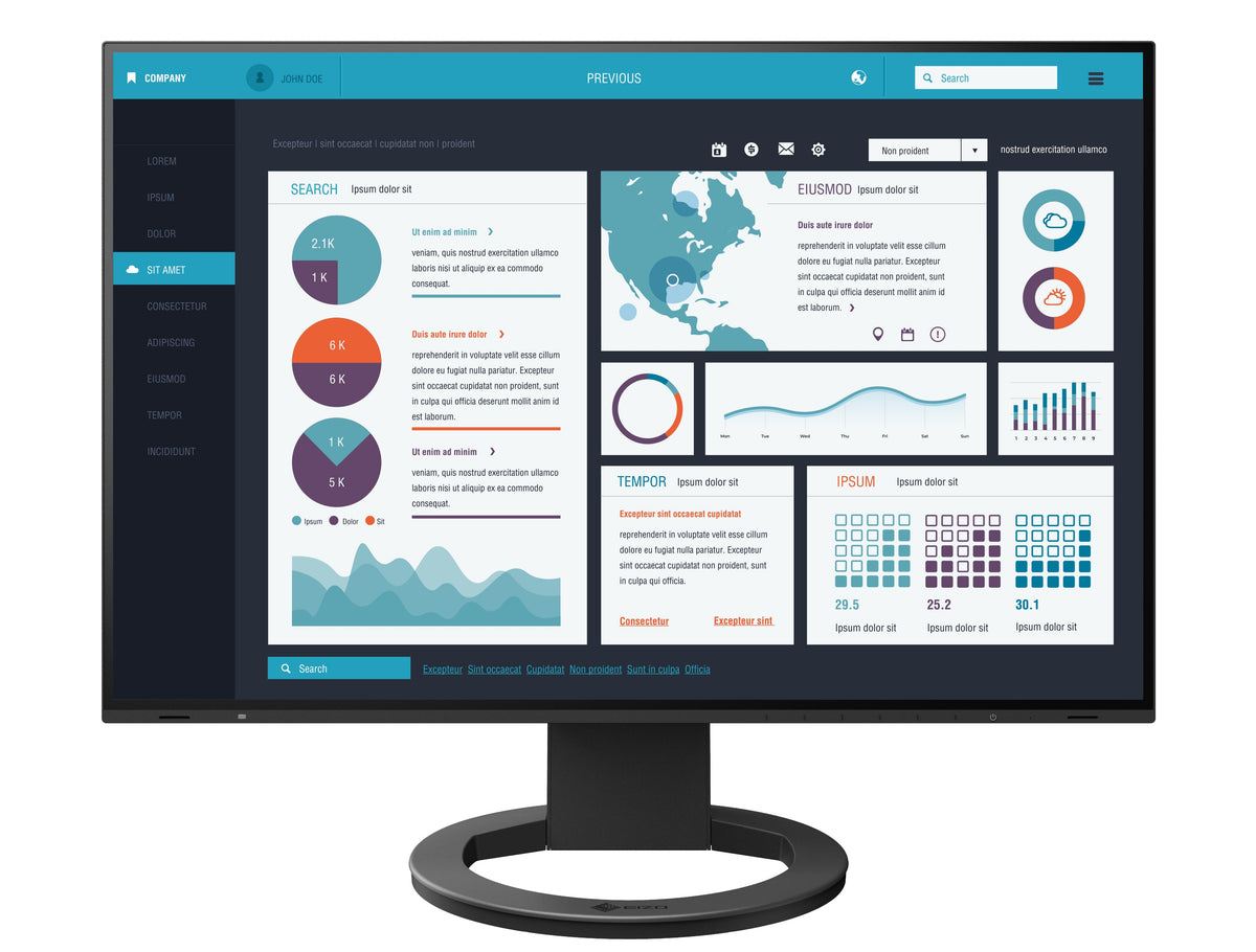 EIZO FlexScan EV2495-BK - monitor 24", 1920 x 1200, WUXGA, 16:10, z daisy chain, karta sieciowa czarny