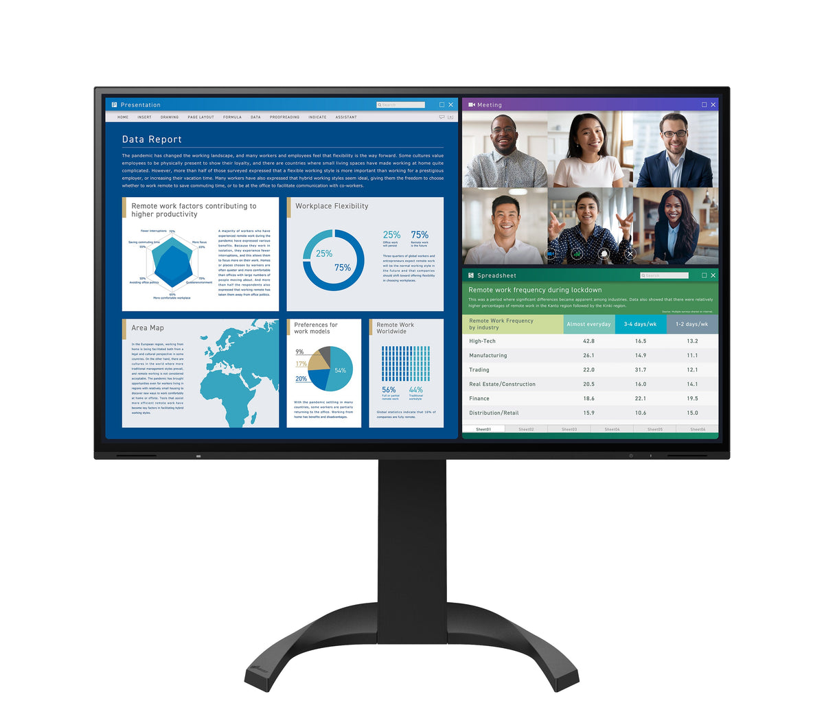 EIZO FlexScan EV2740X-BK - monitor LCD IPS 27", 4K UHD 3840 x 2160 (16:9), złącza USB-C czarny