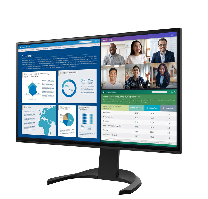 EIZO FlexScan EV2740X-BK - monitor LCD IPS 27", 4K UHD 3840 x 2160 (16:9), złącza USB-C czarny