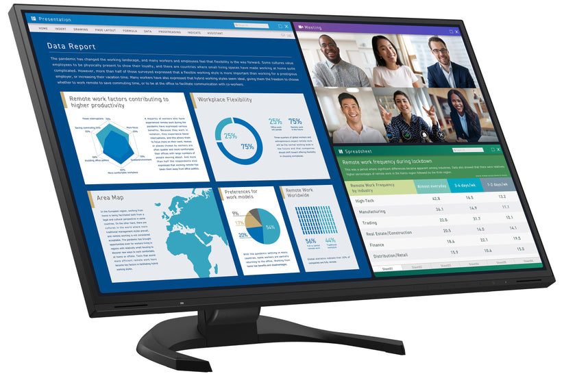 EIZO FlexScan EV2740X-BK - monitor LCD IPS 27", 4K UHD 3840 x 2160 (16:9), złącza USB-C czarny
