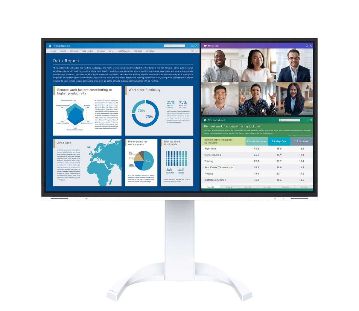 EIZO FlexScan EV2740X-WT - monitor LCD IPS 27", 4K UHD 3840 x 2160 (16:9), złącza USB-C biały