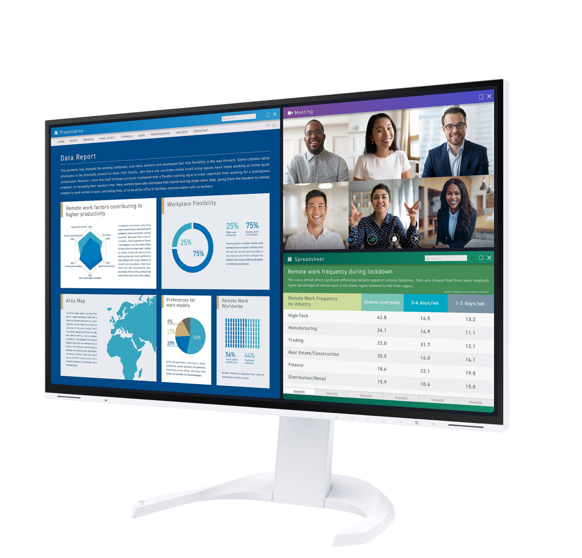 EIZO FlexScan EV2740X-WT - monitor LCD IPS 27", 4K UHD 3840 x 2160 (16:9), złącza USB-C biały