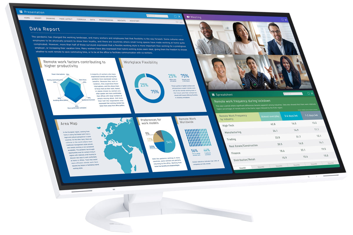 EIZO FlexScan EV2740X-WT - monitor LCD IPS 27", 4K UHD 3840 x 2160 (16:9), złącza USB-C biały