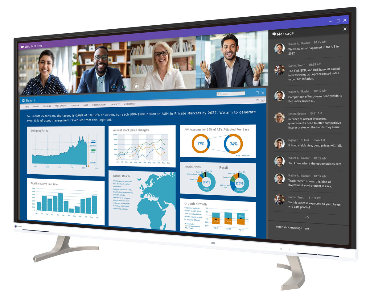 EIZO FlexScan EV4340X-WT - monitor 42,5'' 3840 x 2160 4K, 16:9 biały