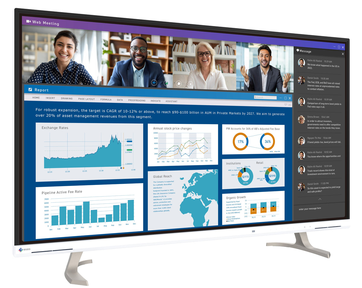 EIZO FlexScan EV4340X-WT - monitor 42,5'' 3840 x 2160 4K, 16:9 biały