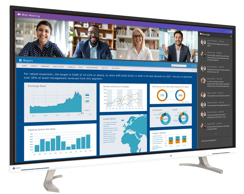 EIZO FlexScan EV4340X-WT - monitor 42,5'' 3840 x 2160 4K, 16:9 biały