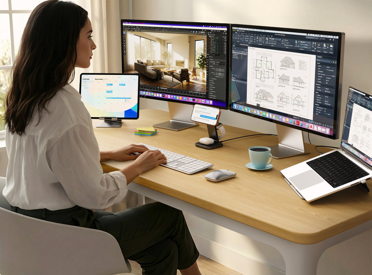 Satechi Slim EX3 - klawiatura BT do trzech urządzeń z przełącznikiem trybu Mac/Windows silver