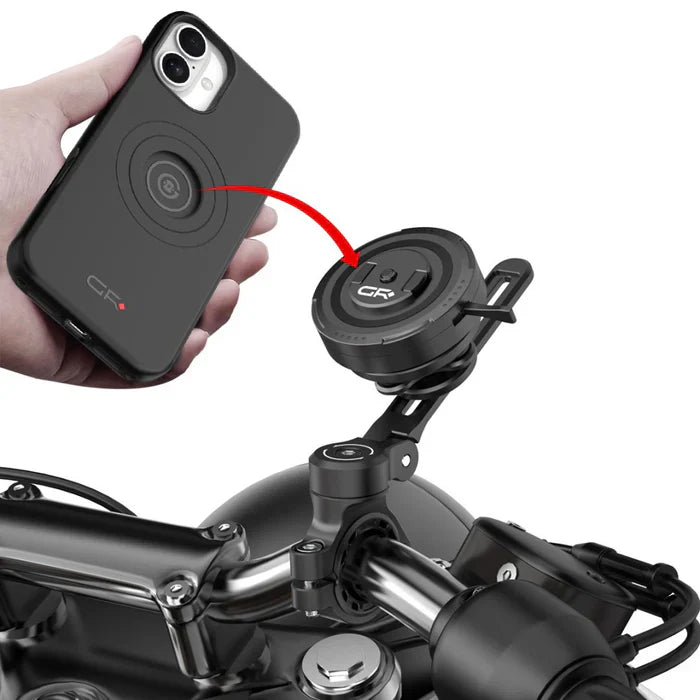 GRXPLORE - uchwyt na telefon na kierownicę roweru motocykla z regulowanym ramieniem i przesuwaną głowicą
