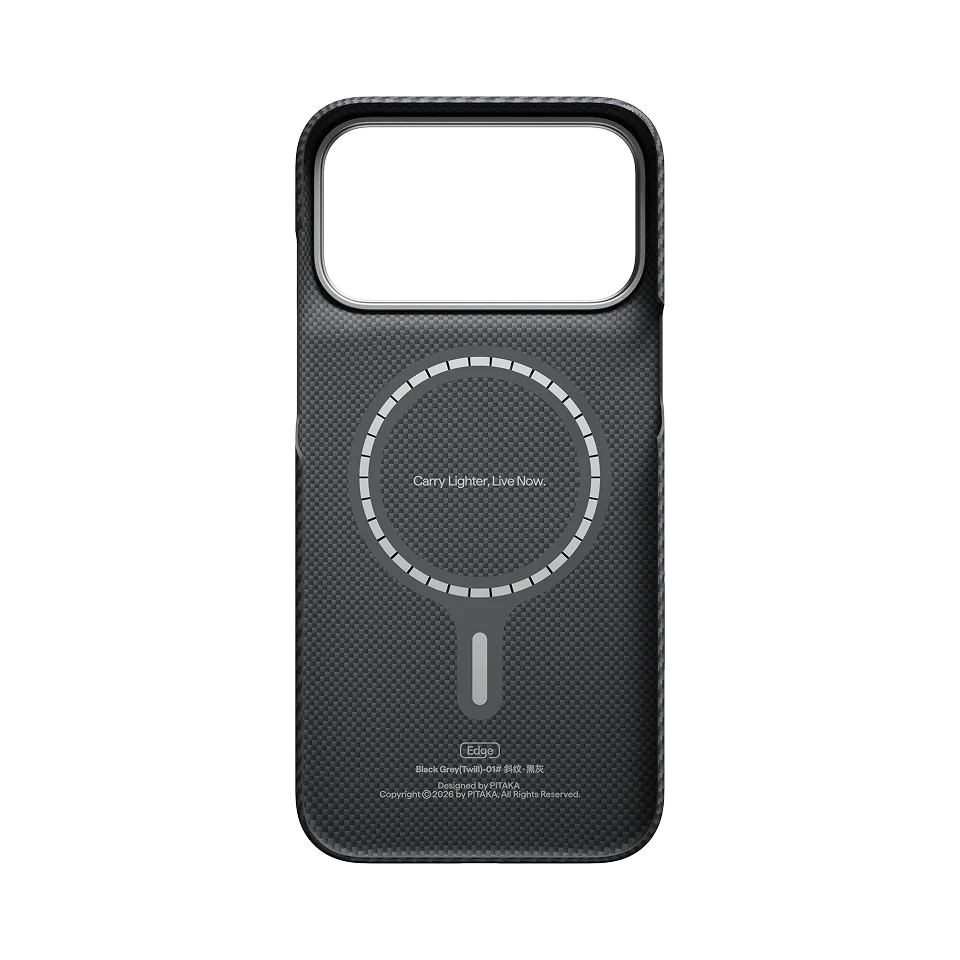 Pitaka Edge Case - etui MagSafe do iPhone 18 Pro / 17 Pro czarny/szary