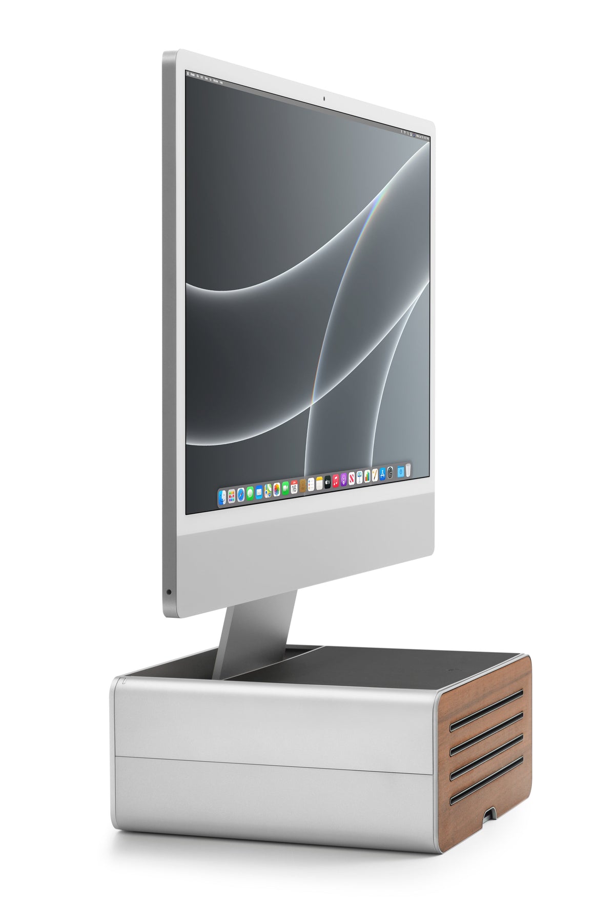 Twelve South HiRise Pro - aluminiowa podstawka do iMac i Apple Studio Display ze schowkiem srebrna