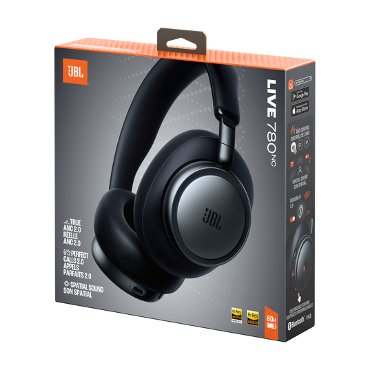 JBL Live 780NC - bezprzewodowe słuchawki nauszne z redukcją hałasu czarne