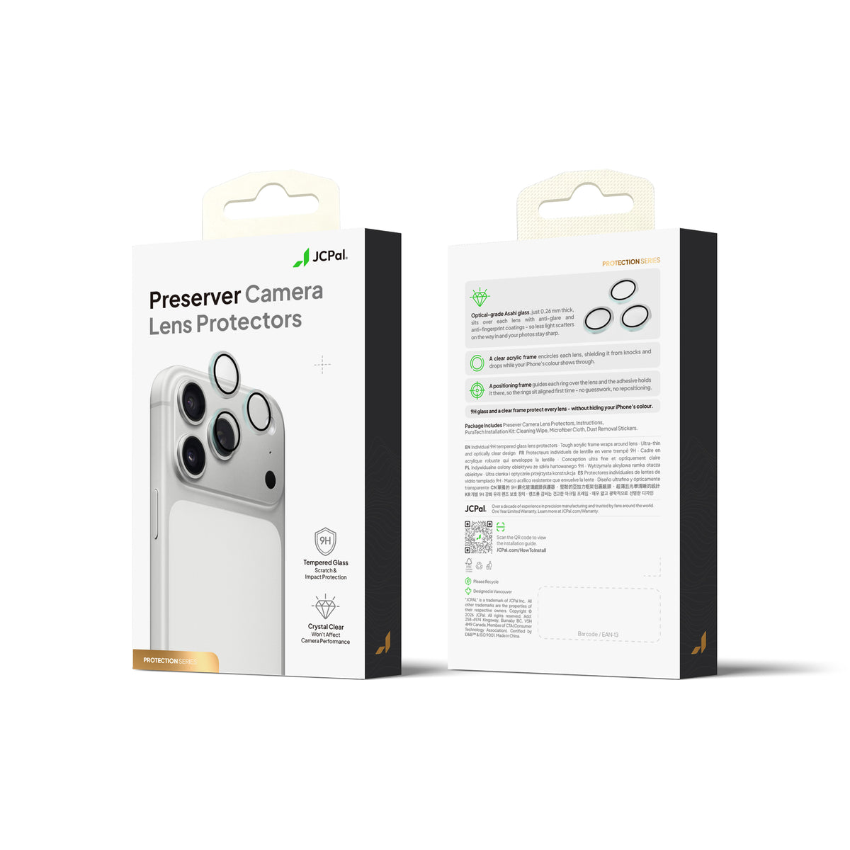 JCPal Preserver Camera Lens Protector - osłony na obiektywy do iPhone 18 Pro / 18 Pro Max transparentne