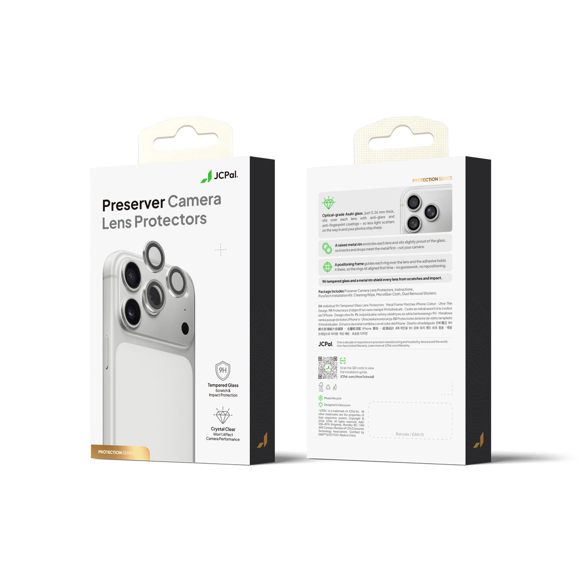 JCPal Preserver Camera Lens Protector - osłony na obiektywy do iPhone 18 Pro / 18 Pro Max czarne