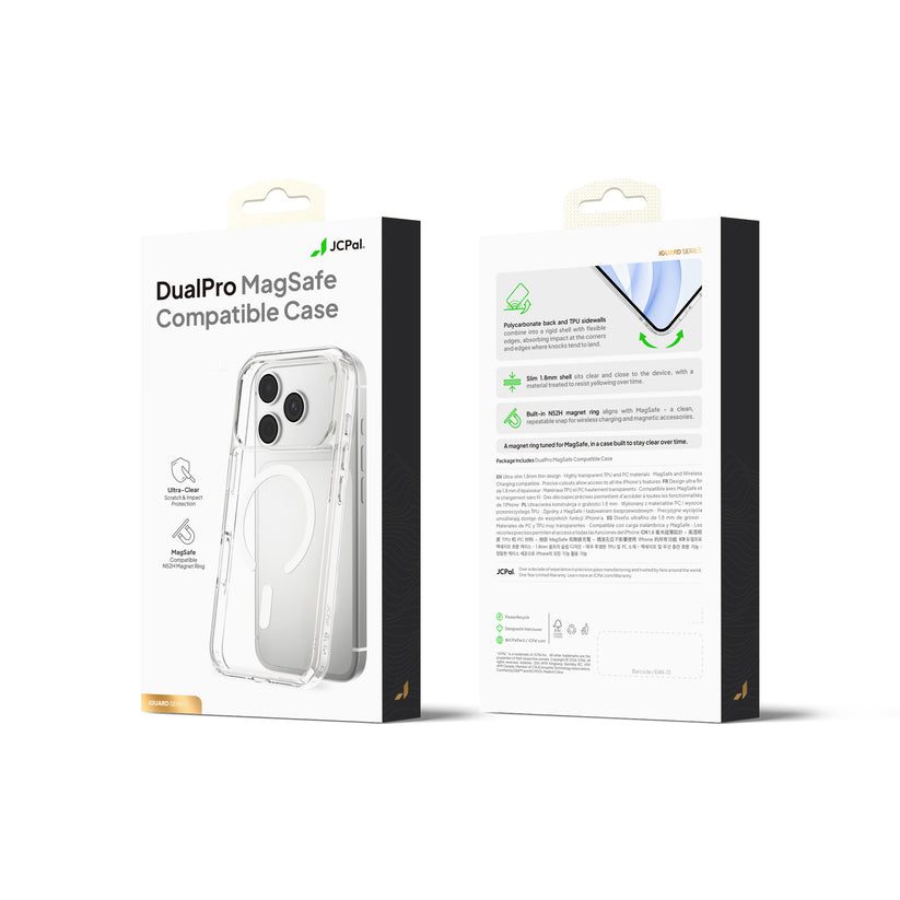 JCPal DualPro MagSafe Compatible Case - etui MagSafe do iPhone 18 Pro Max / 17 Pro Max przezroczyste