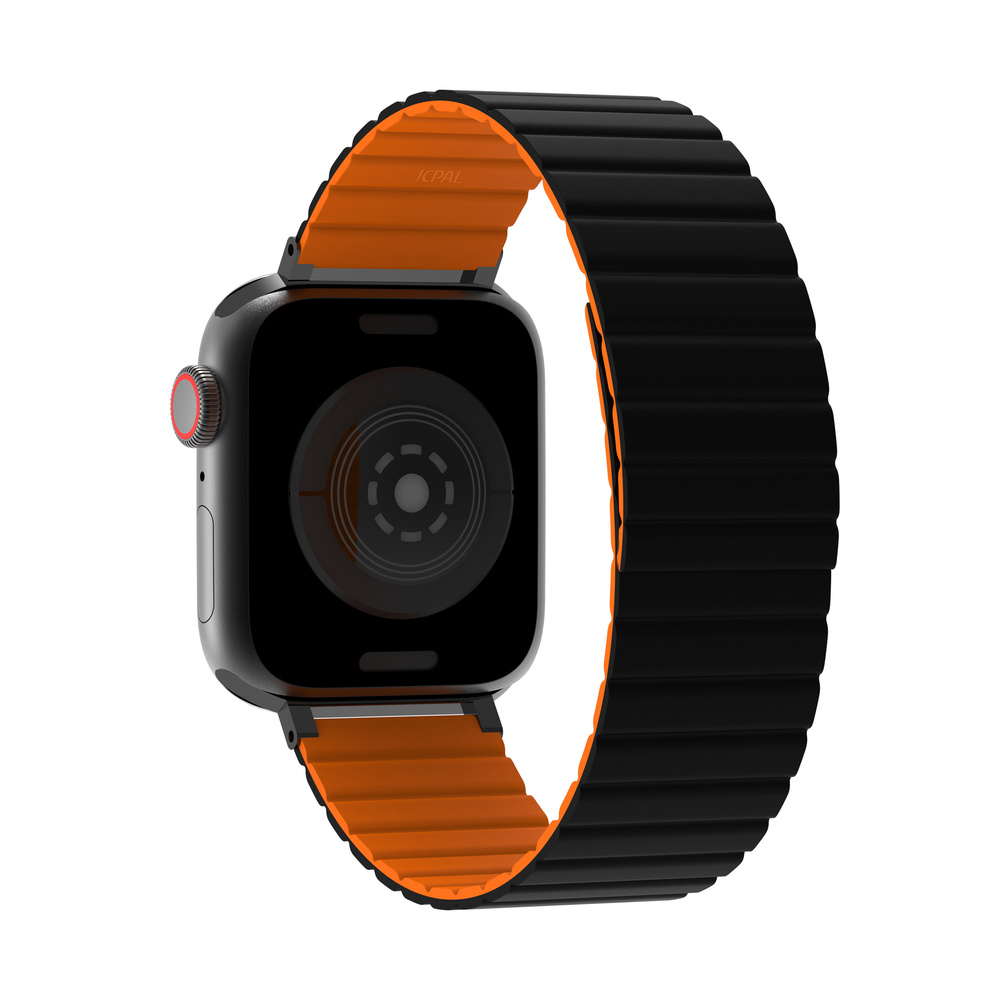 JCPal FlexForm - pasek Apple Watch 38 40 41 42 mm czarny pomarańczowy