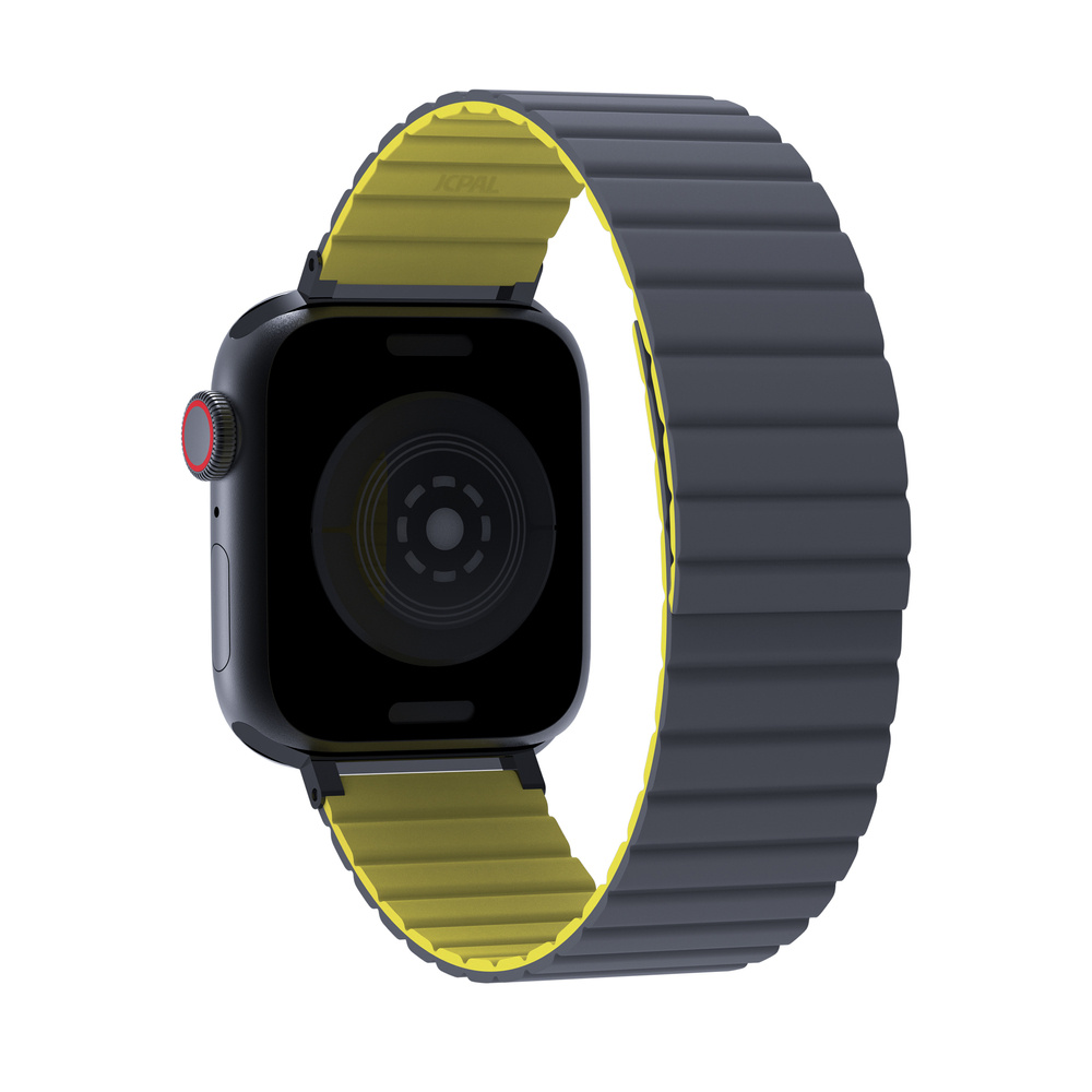 JCPal FlexForm - pasek Apple Watch 38 40 41 42 mm szary żółty