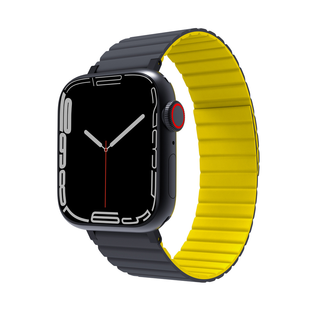 JCPal FlexForm - pasek Apple Watch 38 40 41 42 mm szary żółty