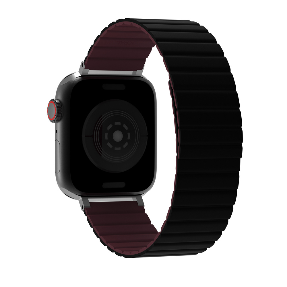 JCPal FlexForm - pasek Apple Watch 38 40 41 42 mm czarny bordowy