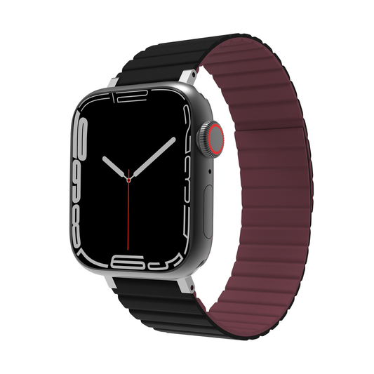 JCPal FlexForm - pasek Apple Watch 38 40 41 42 mm czarny bordowy