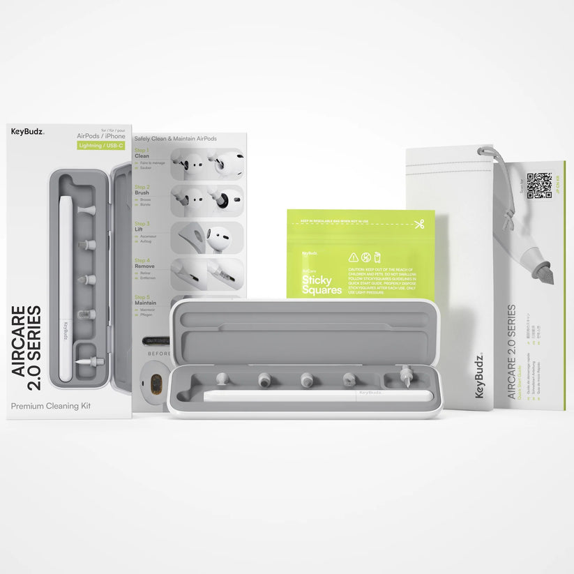 KeyBudz AirCare 2.0 Premium Cleaning Kit - zestaw do czyszczenia AirPods oraz portów lightning-USB-C