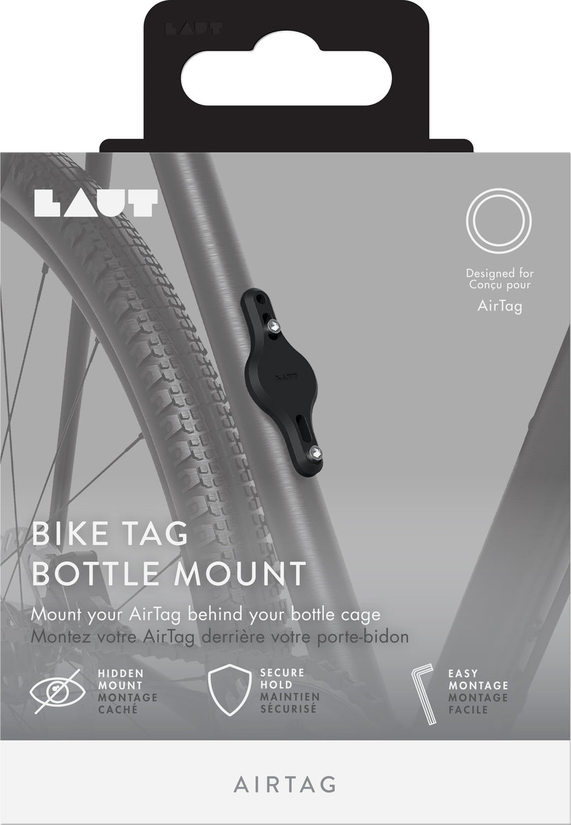 LAUT Bike Tag Bottle Mount - rowerowy uchwyt do AirTag do montażu pod uchwytem na bidon czarny