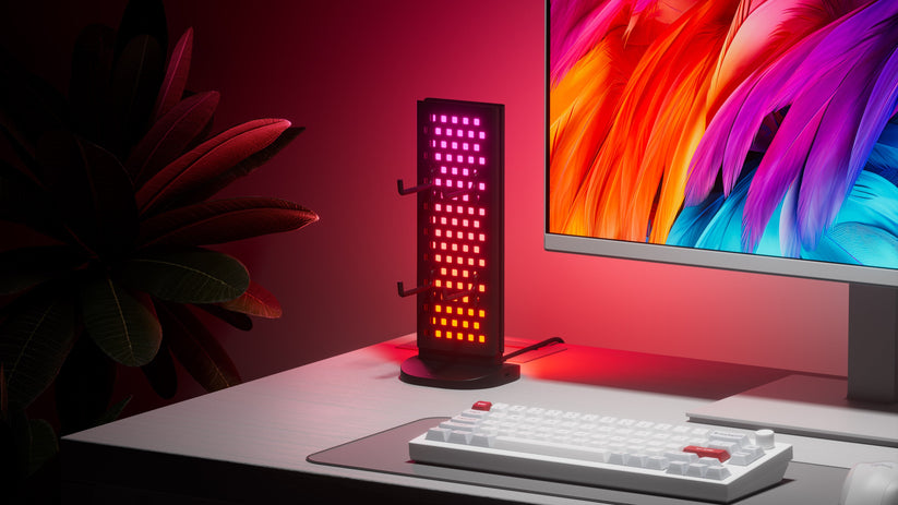 Nanoleaf Pegboard Desk Dock - podświetlana stacja dokująca do urządzeń peryferyjnych - czarna