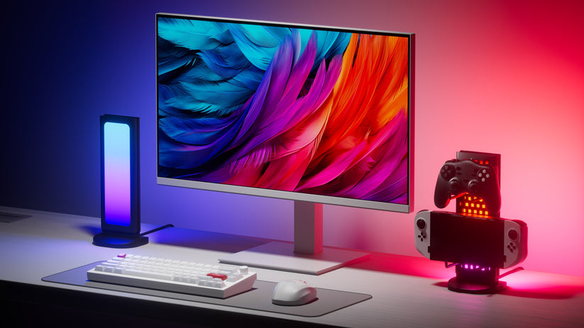 Nanoleaf Pegboard Desk Dock - podświetlana stacja dokująca do urządzeń peryferyjnych - czarna